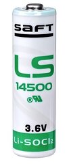 Saft R6 AA 3,6V 2600mAh элемент LS14500 цена и информация | Батареи | hansapost.ee