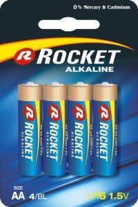 Rocket Alkaline AA patareid, 4 tk hind ja info | Patareid | hansapost.ee