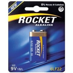 Rocket 6LR22-1BB (9V) Blister Pack 1pcs цена и информация | Батерейки | hansapost.ee