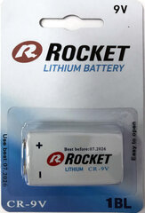 Rocket Lithium 9В батарейка, 1 шт. цена и информация | Батерейки | hansapost.ee