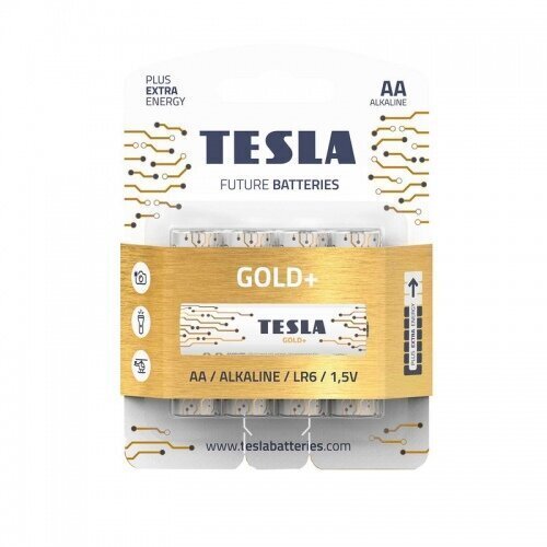 Battery Tesla AA Gold+ Alkaline LR06 2700 mAh 4 pcs цена и информация | Patareid | hansapost.ee
