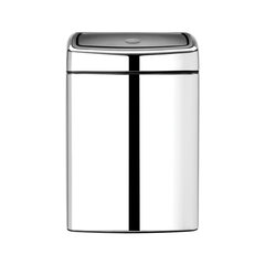 Brabantia Бак Touch Bin, 10Л - Brilliant Steel цена и информация | Мусорные ящики с креплением на двери | hansapost.ee