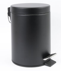 Корзина для мусора BA-DE, круглая, черная матовая цена и информация | BA-DE Хозяйственные товары | hansapost.ee