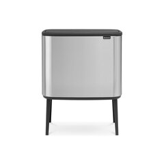 Brabantia Мусорный бак Touch Bin Bo, 11 + 23Л - Matt Steel Fingerprint Proof цена и информация | Мусорные ящики с креплением на двери | hansapost.ee