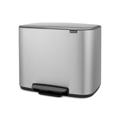 Brabantia Мусорный Мусорный бак с педалью Bo, 11 + 23 л - Matt Steel Fingerprint Proof цена и информация | Мусорные ящики с креплением на двери | hansapost.ee