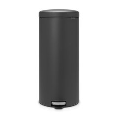 Мусорный бак Brabantia с педалью newIcon, 30 л, цвет Mineral Infinite Grey цена и информация | Мусорные ящики с креплением на двери | hansapost.ee