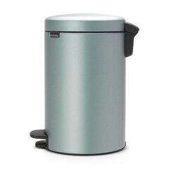 Мусорный бак с педалью Brabantia newIcon, 12 л, Metallic Mint цена и информация | Мусорные баки | hansapost.ee