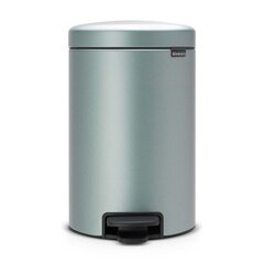 Мусорный бак с педалью Brabantia newIcon, 12 л, Metallic Mint цена и информация | Мусорные баки | hansapost.ee