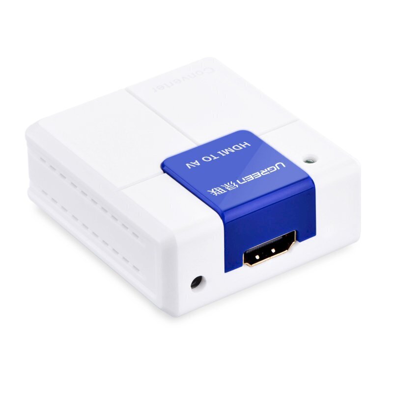 Ugreen adapter converter HDMI - AV (RCA) white (40223) hind ja info | USB adapterid ja jagajad | hansapost.ee