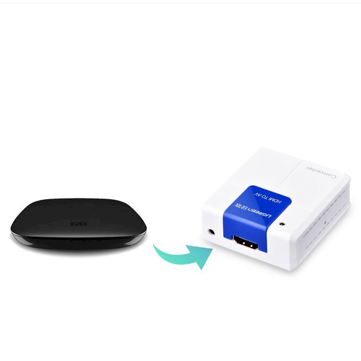 Ugreen adapter converter HDMI - AV (RCA) white (40223) hind ja info | USB adapterid ja jagajad | hansapost.ee