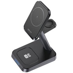 Acefast Qi Wireless Charger 15W for iPhone (with MagSafe), Apple Watch and Apple AirPods Stand Holder Magnetic Holder Black (E3 black) цена и информация | Зарядные устройства для телефонов | hansapost.ee