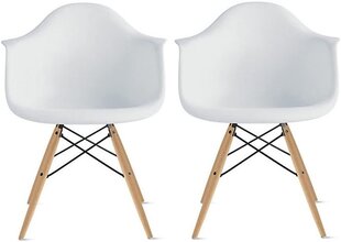 Набор из 2 обеденных стульев DHP Mid Century Modern, белый цена и информация | DHP Мебель и домашний интерьер | hansapost.ee