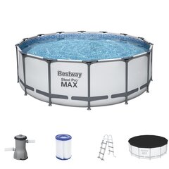 Каркасный бассейн Bestway Steel Pro Max 427x122 см, с фильтром цена и информация | Бассейны | hansapost.ee