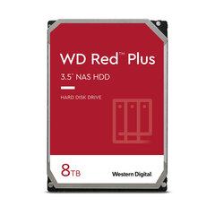 Жесткий диск WD Red Plus NAS WD80EFZZ- жесткий диск - 8 ТБ - SATA 6 Гбит/с цена и информация | Внутренние жёсткие диски (HDD, SSD, Hybrid) | hansapost.ee