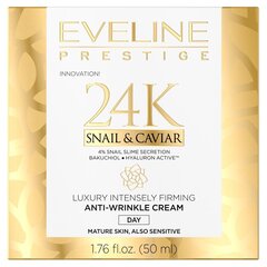 Päevane näokreem küpsele nahale Eveline 24k Snail&Caviar 50 ml hind ja info | Näokreemid | hansapost.ee