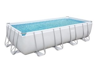 Каркасный бассейн с фильтром песка Bestway Power Steel, 488x244x122 см, серый цена и информация | Бассейны | hansapost.ee