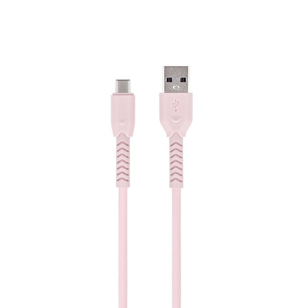 Maxlife MXUC-04 kaabel USB - USB-C 1,0 m 3A, roosa hind ja info | Mobiiltelefonide kaablid | hansapost.ee