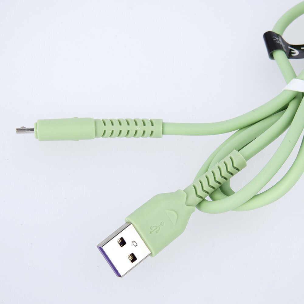 Maxlife MXUC-04 kaabel USB - microUSB 1,0 m 3A, roheline hind ja info | Mobiiltelefonide kaablid | hansapost.ee