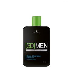Sügavpuhastav šampoon meestele Schwarzkopf Professional 3DMEN Deep Cleansing 250 ml hind ja info | Šampoonid | hansapost.ee