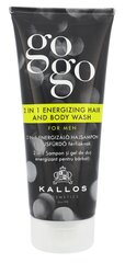 Шампунь-гель для душа для мужчин Kallos Cosmetics GoGo 2 in 1 Energizing 200 мл цена и информация | Kallos Cosmetics Уход за волосами | hansapost.ee