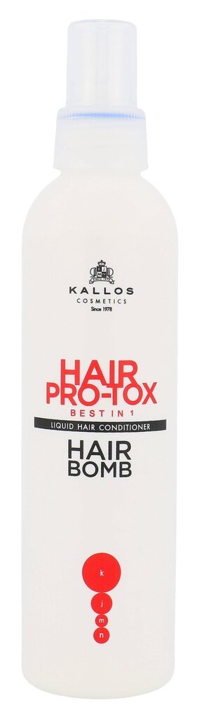 Juustesse jäetav palsam Kallos Hair Pro-Tox Hair Bomb 200 ml цена и информация | Palsamid | hansapost.ee