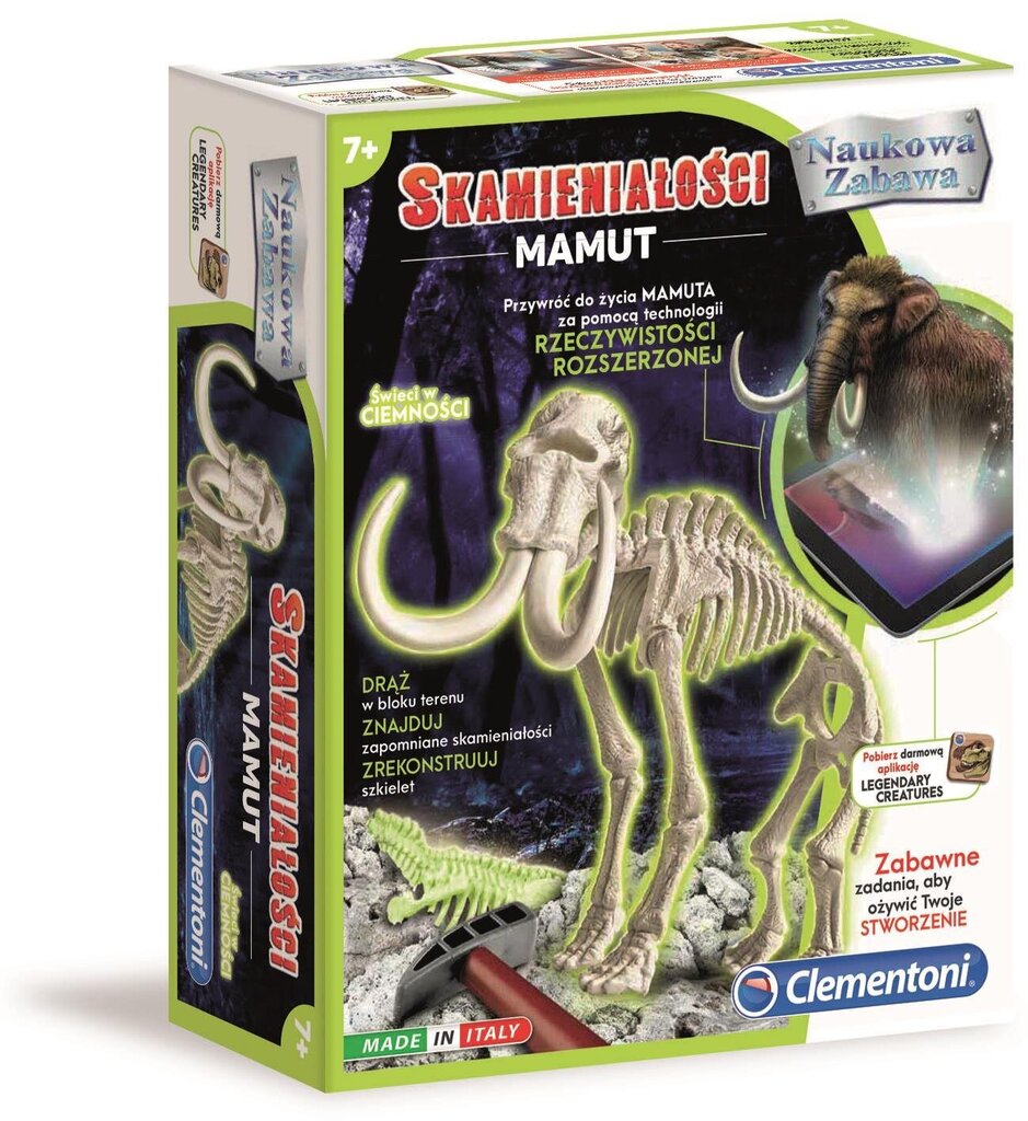 Mänguasi Clementoni fluorestseerivad mammutfossiilid hind ja info | Arendavad laste mänguasjad | hansapost.ee