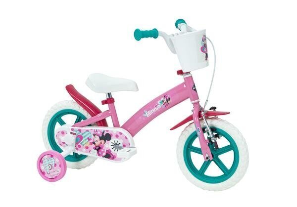 Laste jalgratas Huffy Minnie 12", roosa/valge/roheline цена и информация | Jalgrattad | hansapost.ee