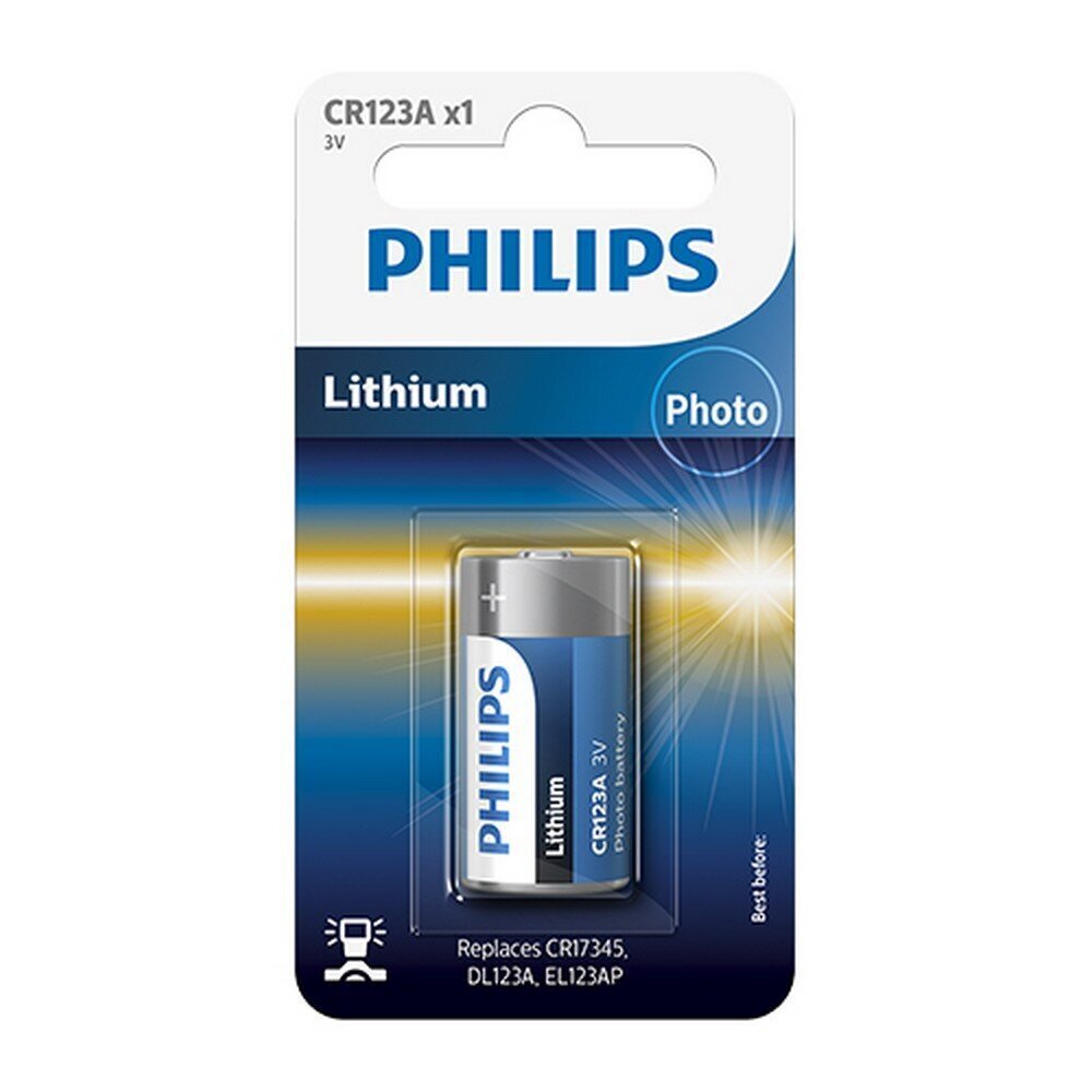 Patareid Philips CR123A 3 V 1500 mAh hind ja info | Patareid | hansapost.ee