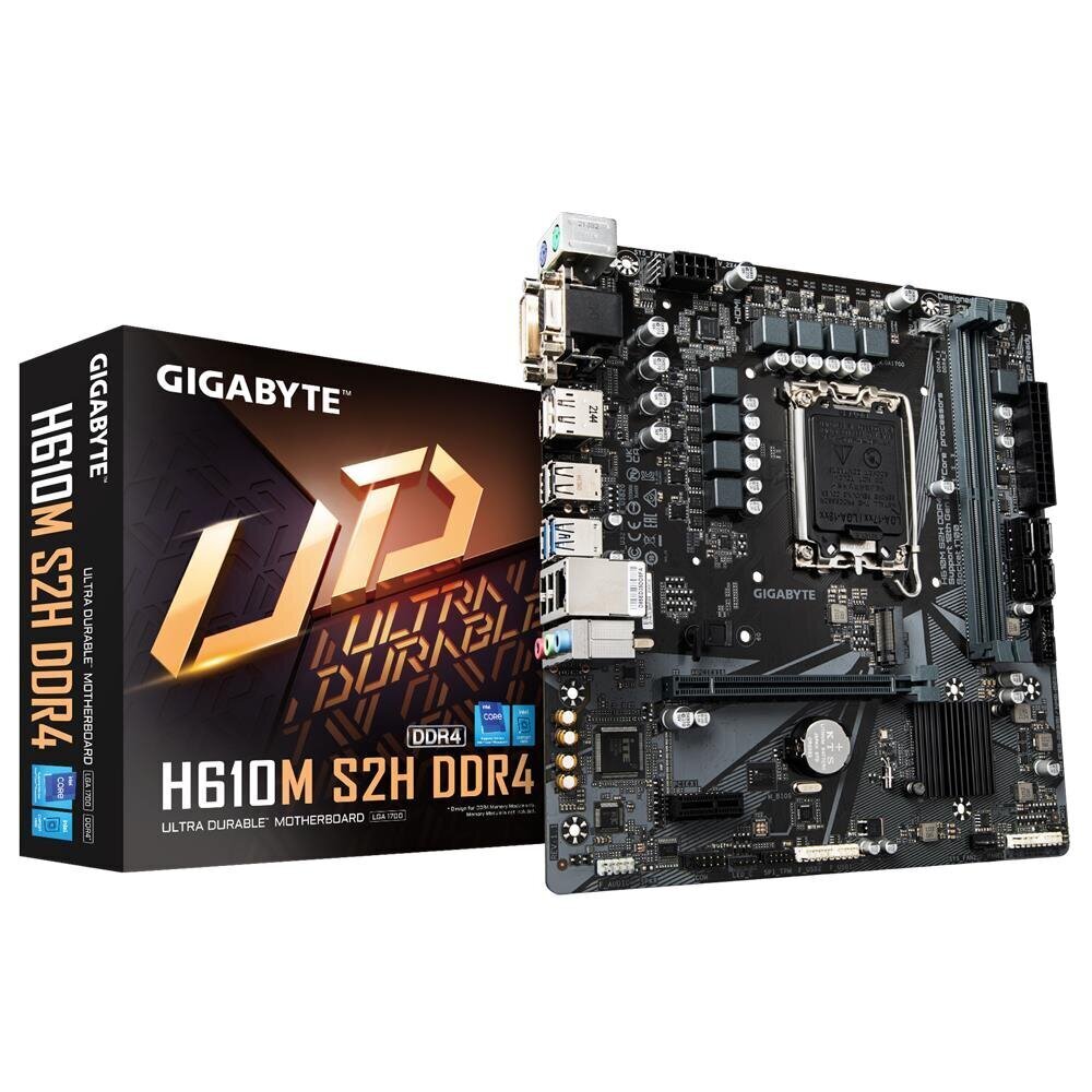 Emaplaat Gigabyte H610M S2H DDR4 LGA1700 hind ja info | Emaplaadid | hansapost.ee