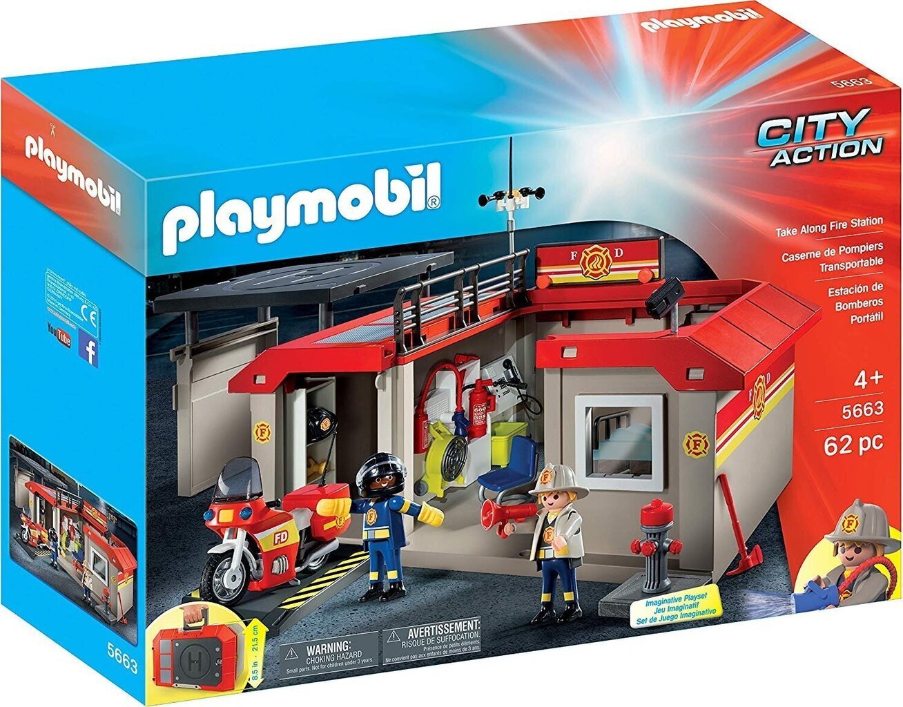 5663 Playmobil City Action Tuletõrjejaam kohvris цена и информация | Klotsid ja konstruktorid | hansapost.ee