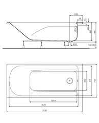 Vann COMFORT PLUS 180X80 hind ja info | Vannid | hansapost.ee