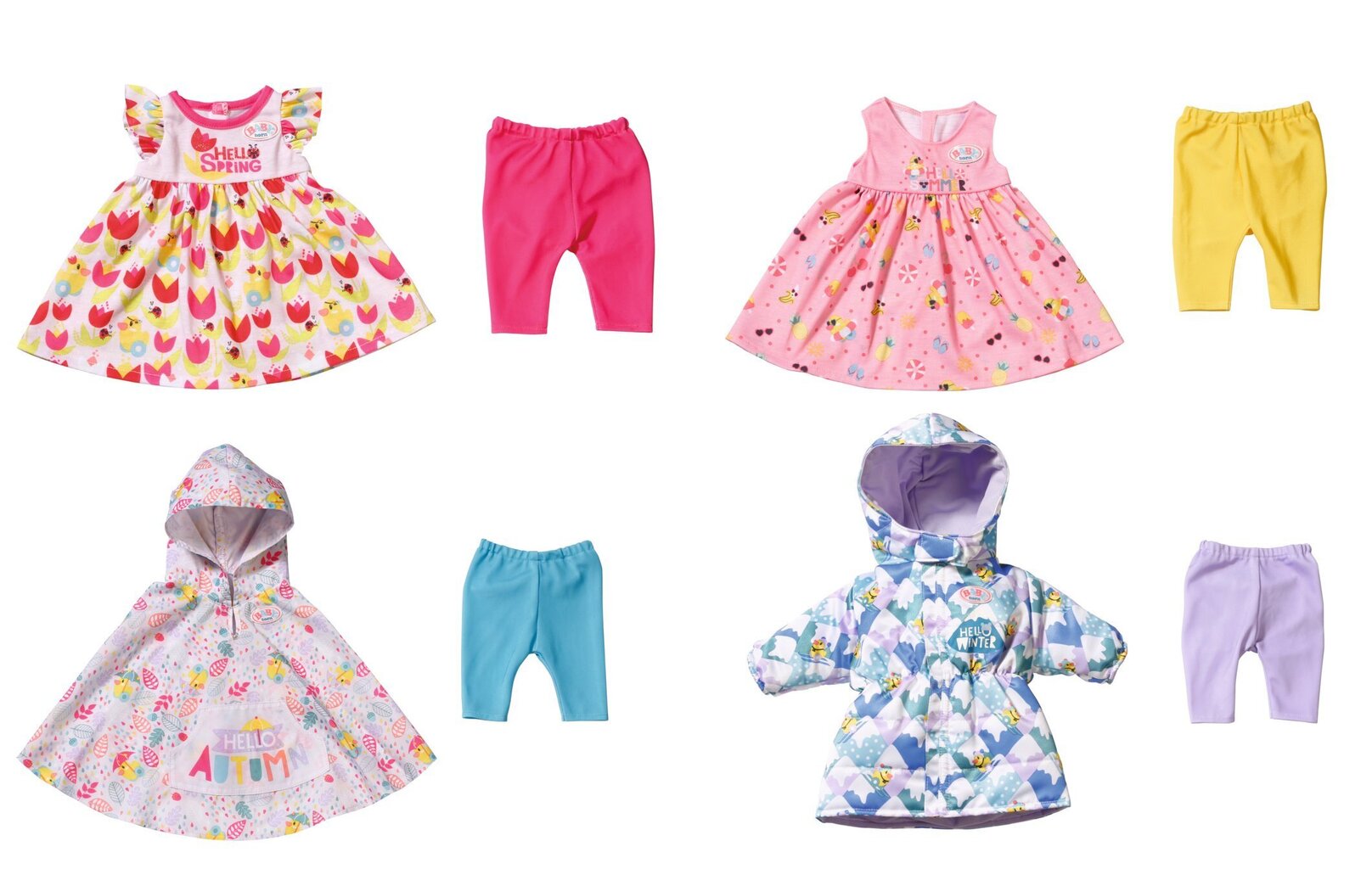 BABY BORN riidekomplekt 4-aastaaega, 43 cm цена и информация | Mänguasjad tüdrukutele | hansapost.ee
