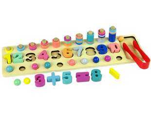 Деревянная игра 3 in 1 Numbers Sorter Wooden Educational Board Colourful цена и информация | Развивающие игрушки для детей | hansapost.ee