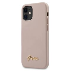 Ümbris Guess GUHCP12SLSLMGLP sobib iPhone 12 mini, roosa hind ja info | Telefonide kaitsekaaned ja -ümbrised | hansapost.ee