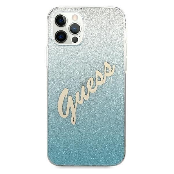 Ümbris Guess GUHCP12LPCUGLSBL sobib iPhone 12 Pro Max, sinine цена и информация | Telefonide kaitsekaaned ja -ümbrised | hansapost.ee