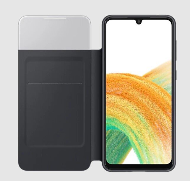 Samsung Galaxy A33 5G S View Wallet Cover (EE) must EF-EA336PBEGEE цена и информация | Telefonide kaitsekaaned ja -ümbrised | hansapost.ee