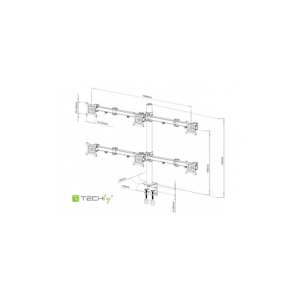 Techly LCD 13-20" hind ja info | Monitori kinnitused | hansapost.ee