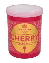 Увлажняющая маска для волос с экстрактом косточек вишни Kallos Cherry, 1000 мл цена и информация | Маски, масла, сыворотки | hansapost.ee