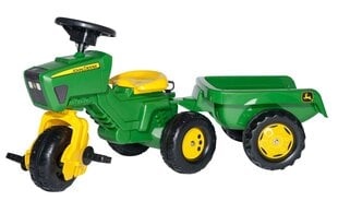 Jalakäijate traktor pedaalide ja haagisega Rolly Toys rollyTrac John Deere цена и информация | Игрушки для мальчиков | hansapost.ee