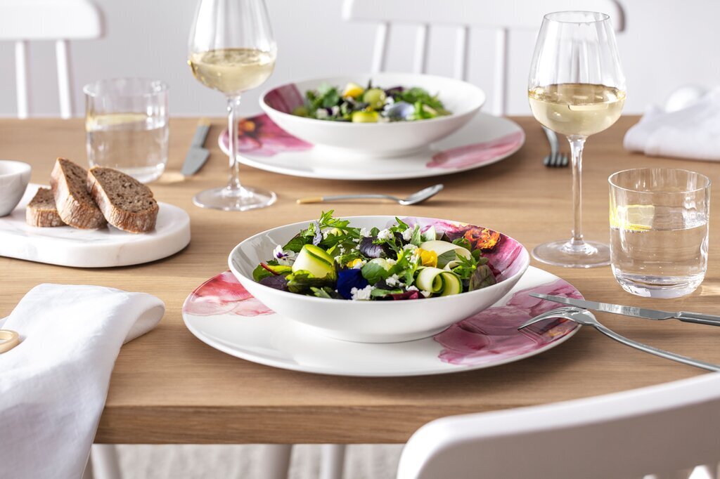 Villeroy & Boch valge veini klaas Rose Garden 4 tk цена и информация | Klaasid, kruusid ja kannud | hansapost.ee