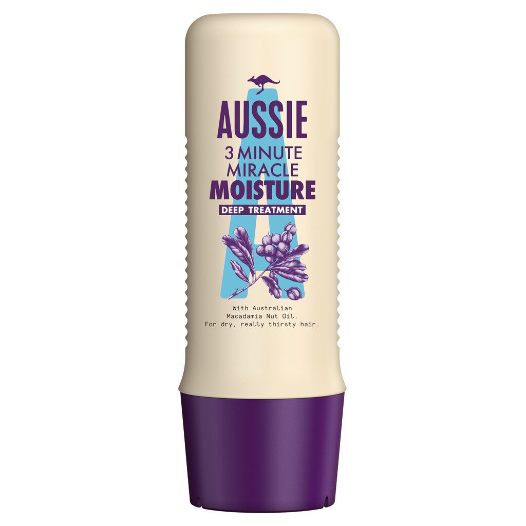 Niisutav juuksemask Aussie 3Minute Miracle Moisture 250 ml цена и информация | Juuksemaskid, õlid ja seerumid | hansapost.ee