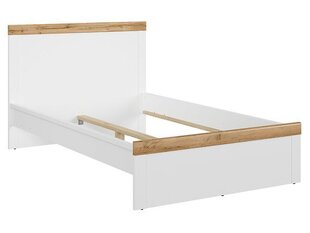 Кровать BRW Holten 120x200см, белый/коричневый цвет цена и информация | Кровати | hansapost.ee