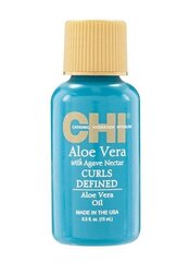 Разглаживающее масло для вьющихся волос Farouk CHI Aloe Vera 15 мл цена и информация | Средства для укрепления волос | hansapost.ee