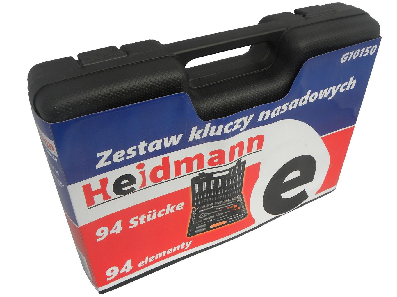 Tööriistakomplekt Heidmann G10150, 1/4", 1/2", 94 tk цена и информация | Käsitööriistad | hansapost.ee