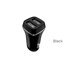 Автомобильная зарядка Borofone BZ2 с 2 USB портами (2.4A), черная цена и информация | Зарядные устройства для телефонов | hansapost.ee