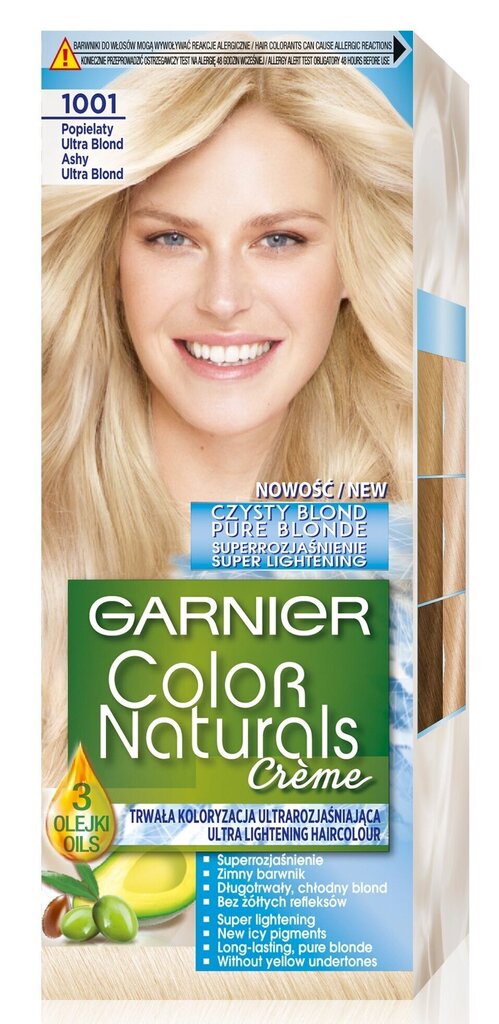 Kauapüsiv juuksevärv Garnier Color Naturals, Ultra Ashy Blond hind ja info | Juuksevärvid | hansapost.ee