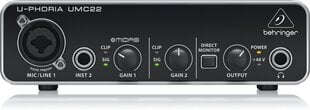 Behringer UMC22 hind ja info | Helikaardid | hansapost.ee