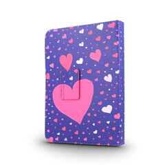 GreenGo Hearts 7-8" Универсальный чехол для планшета цена и информация | Чехлы для планшетов и электронных книг | hansapost.ee