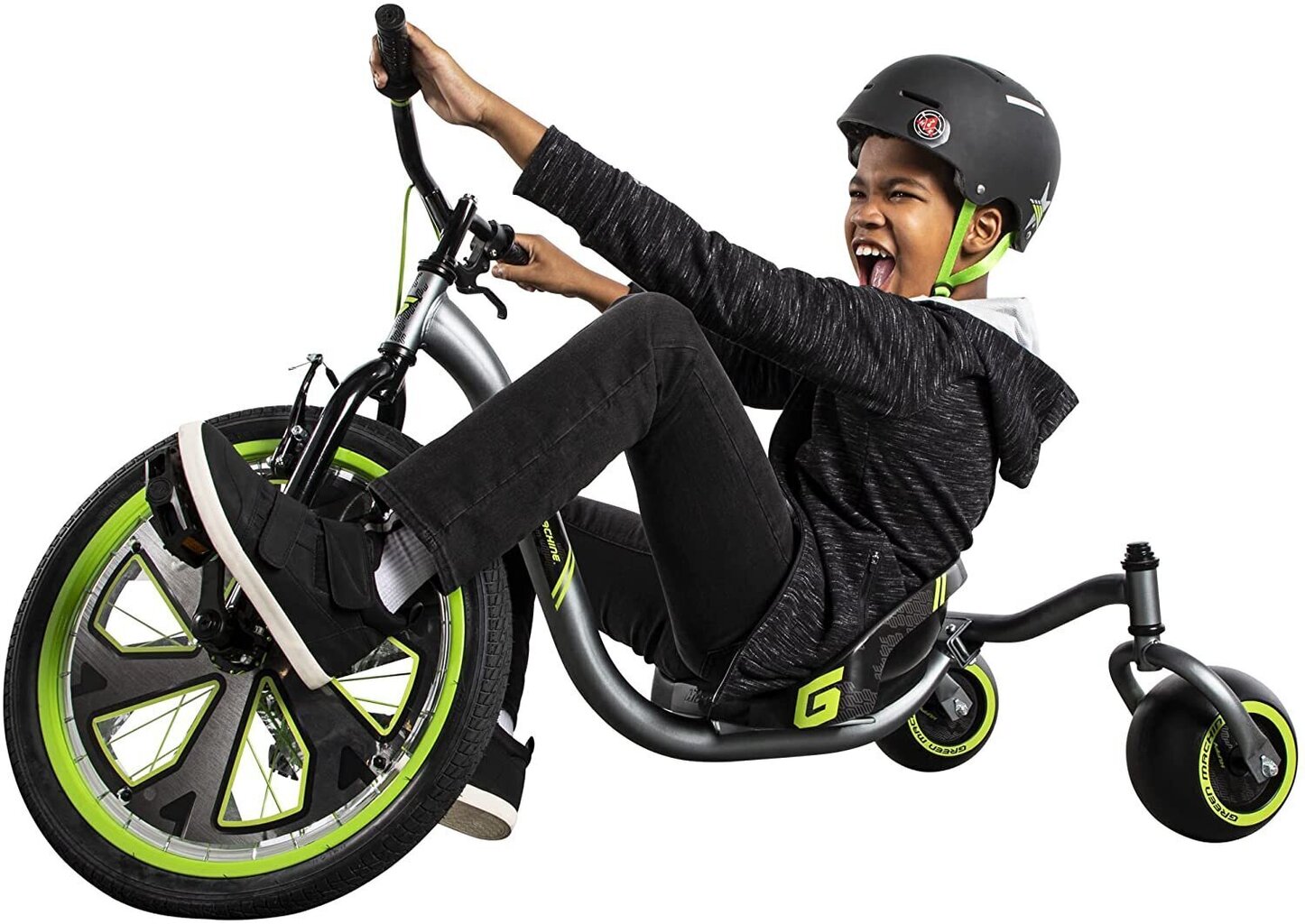 Kolmerattaline ratas Huffy Green Machine Drift Trike, hall / roheline / must цена и информация | Kolmerattalised jalgrattad lastele | hansapost.ee