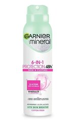 Спрей-дезодорант Garnier Mineral 6в1 Protection 48Ч, 150 мл цена и информация | Дезодоранты | hansapost.ee